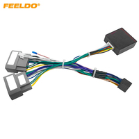 Faisceau de câblage audio pour voiture avec boîtier Canbus pour Dodge Ram Jeep Cherokee Wrangler 16 broches Adaptateur de câblage d'installation stéréo CD/DVD