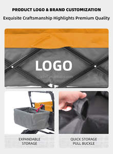 Carrello da Campeggio Pieghevole Multifunzionale per Tutti i Terreni con Tettuccio per Spiaggia e Attività all'Aperto - Product Image 6