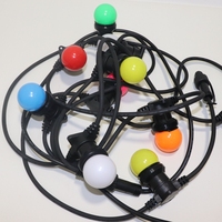 Éclairage décoratif extérieur étanche IP65, guirlande lumineuse avec douilles E27, câble en caoutchouc, guirlande lumineuse pour jardin