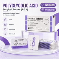 Suture chirurgicale vétérinaire, sutures médicales PGA2/0 3/0 PDO Nylon Soie, vente chaude, haute qualité, PGA PGLA 910