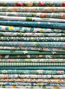 Nueva tela estampada de sarga de algodón puro con diseño floral multicolor, lista para usar en patchwork y confección de ropa de cama. - Product Image 2