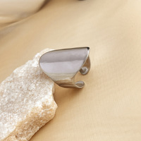 Trendy Edelstahl breite glatte ovale Ringe für Frauen Gold/Silber geometrische Öffnungs ring Punk Hochzeits feier Schmuck Geschenke