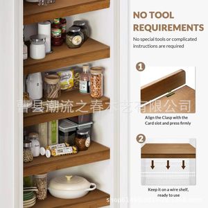 Estantes de madera para gabinetes de cocina, armarios móviles y estanterías de almacenamiento para baño. - Product Image 2