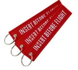 Aviation Pendant Embroidered Key Chain Red Insert Before Flight Key Chain Keychains for Woman - Product Image 1