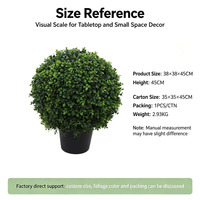 Plante artificielle en pot de 45 cm, feuille de melon, style bonsai, pour la décoration intérieure de la maison, du bureau, de la table ou des étagères