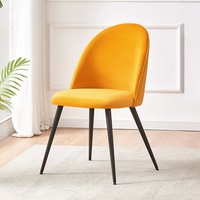 Chaise de salle à manger et de maquillage de style nordique moderne minimaliste en tissu technique, dossier de luxe léger pour chambre à coucher et réunions