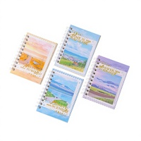 A7 Mini-Spiralnotizbuch mit Vier-Jahreszeiten-Motiv, liniertes Taschennotizbuch, 80 Blatt, 80 g/m², ästhetisches Reise-Schreibwarenset für Studenten