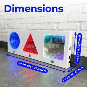 Paneles de Espejo Infinito para Estimulación Sensorial, Juguete Visual, Espejo de Túnel Infinito Montado en la Pared, Luces Relajantes para Terapia del Autismo - Product Image 3