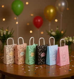 Bolsas de Regalo de Cumpleaños, Bolsas de Papel para Fiestas, Impresión a 1 Color para Ocasiones de Cumpleaños - Product Image 2