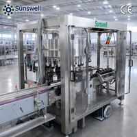 Applicateur d'étiquettes à colle thermofusible rotatif Sunswell 24000BPH pour bouteilles rondes en PET et en verre pour boissons