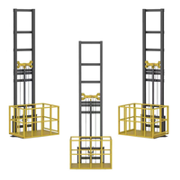 Ascenseur de fret hydraulique vertical monocylindre, élévateur de marchandises durable à entraînement par chaîne pour atelier de production
