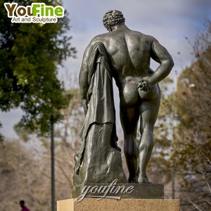 Estatua de Hércules de Bronce de Tamaño Real YouFine con Bate y Piel de León, Escultura Hecha a Mano de Mitología Griega para Jardín, Casa o Villa - Product Image 5