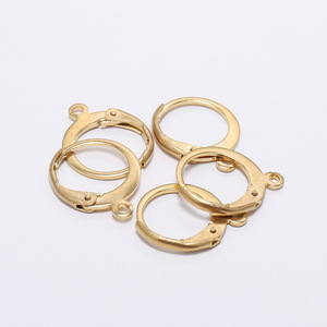 Stainless Steel Ear <b>Hooks</b> Round Gold Silver Plated For <b>Earring</b> Making Jewelry Findings Components DIY Accessories - Product Image 4