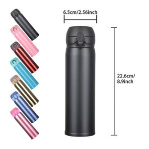 Nouvelle conception, logo personnalisé, bouteille d'eau isotherme en acier inoxydable écologique de 500 ml, thermos sport, 12-24 heures de maintien thermique, camping - Product Image 2