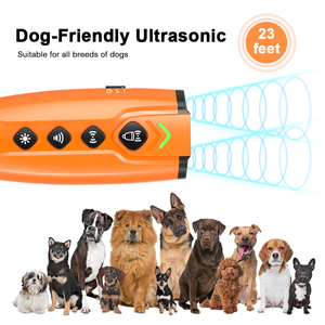 Dispositivo portátil de disuasión de ladridos de perros <span class=keywords><strong>Antiladridos</strong></span> 2 Diseño de emisores sónicos repelente de perros de largo alcance para exteriores con linterna Led - Product Image 2