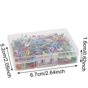 150 Pieces/Box 19mm Colored Safety Pins Candy Color Mix Small Pins For Decorative Pins