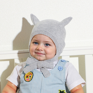 Mimixiong - Gorros de Punto para Bebé Recién Nacido, con Orejas Adorables, 100% Algodón, Cálidos, con Correa Ajustable - Product Image 6