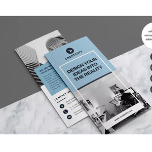 Brochures personnalisées imprimées Yicai Packaging, pliées en trois, pages couleur, estampage à chaud or, affiches, prospectus, dépliants publicitaires - Product Image 1