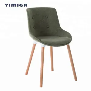 Living Room Leisure Luxury Vlvet Kitchen Hotel Cafe Home Dining Coffee Wooden Chair Modern Fabric For Dining Room