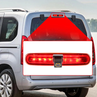 AHD 1080P 170 °   Caméra de recul pour véhicule avec objectif fisheye et feux de freinage LED pour Volkswagen VW Caddy Panel Life 2003-2019