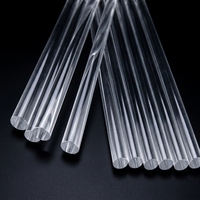 Barre ronde en PMMA acrylique extrudé sur mesure, haute transparence, barre solide en PC transparent, barre ronde en plastique PMMA pour éclairage décoratif
