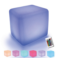 Chaise cube LED lumineuse / Location de mobilier LED lumineux rechargeable pour événements, boîte cube LED lumineuse, siège de bar, cube lumineux LED pour fête