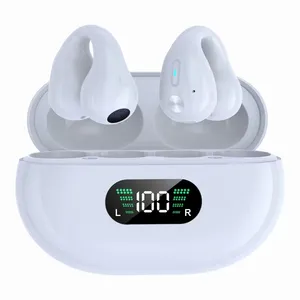 New Chất lượng cao kỹ thuật số pin hiển thị bt5.3 TWS không dây HIFI âm thanh tai nghe mic thể thao Tai nghe tai clip trên Earbuds 2023