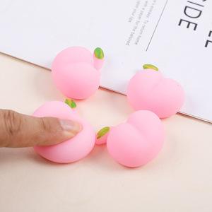 2025 Cross-Border Creative Pop Pink Peach Tuanzi Cute Children's Toy for Stress Relief Joyful Love Pinching Butt <b>Squeeze</b> Toy - Product Image 2