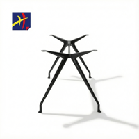 Support de table pliable en aluminium noir à 3 pieds, réglable, pour bureau, design moderne, idéal pour la maison, le bureau, l'appartement, le salon