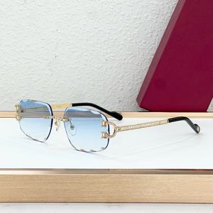 Lunettes de soleil de luxe sans monture 2026 CT0701 <span class=keywords><strong>Ka</strong></span> Jia, verres taillés diamant, monture ovale en métal, style hip-hop, protection UV400, pour femme, design personnalisé - Product Image 6