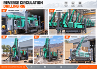 Foreuse de roche DTH pour mines, machine de forage RC de 350 m de profondeur, haute efficacité, machine à circulation inversée RC350 pour traitement des fondations