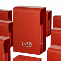 Armoire d'extincteur en acier au carbone durable, peinte en rouge/noir/blanc, équipement et accessoires de lutte contre l'incendie