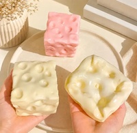 Jouet sensoriel anti-stress en forme de cube de fromage, souple et malléable, rempli de vaseline, pour les 14 ans et plus, unisexe