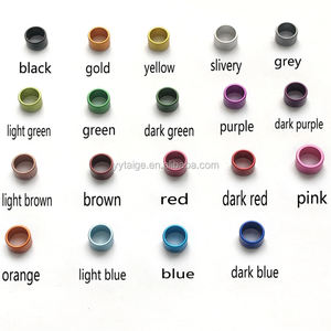 Bague pour pied d'oiseau en Aluminium blanc avec machine à graver au laser, 2 pièces - Product Image 1