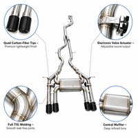 Système d'échappement Catback Performance en Acier Inoxydable pour BMW F80 M3 F82 M4 S55 avec Contrôle à Distance et Valve Électronique