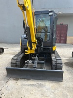 Mini-excavatrice d'occasion Yanmar 55 d'origine japonaise, 5,5 tonnes, sur chenilles, à bas prix et peu d'heures de fonctionnement