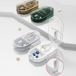 Logo personalizzato vendita calda portatile Tablet fabbrica diretta tagliapillole da viaggio Mini tagliapillole con taglierina per pillole - Product Image 1