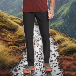 Outdoor Casual Winter Quick-drying <b>Fleece</b>-<b>lined</b> Breathable Waterproof Stretch Regular Fit Hiking Climber Pants Men - Product Image 2