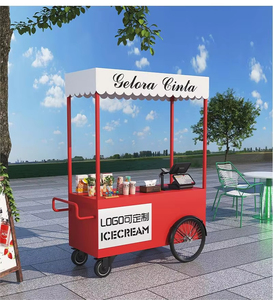 รถเข็นขายอาหารสามล้อเคลื่อนที่สำหรับตลาดกลางคืนร้านกาแฟขนาดเล็ก - Product Image 4