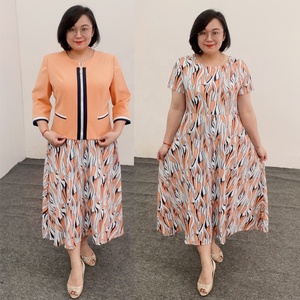 Factory Wholesale Turkey Women Office Dress Africa Clothes Plus Size Print Church 2 Pieces Suits Dresses for Women - Product Image 2