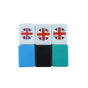 Puzzle jeu de société 65 pièces bord de mer évasion Mahjong jeu ensemble 30mm <span class=keywords><strong>noir</strong></span> rose vert pays fruits Emoj Mahjong blocs - Product Image 6