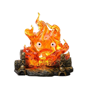 Lampe respirante Calcifer lumineuse 12CM, figurine en PVC, jouet cadeau de dessin animé, modèle flamme du <span class=keywords><strong>Château</strong></span> ambulant d'Howl - Product Image 2
