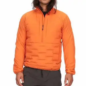 OEM Design personalizzato oversize uomo 1/2 Pullover con Zip giacca trapuntata leggero inverno piumino piumino da uomo