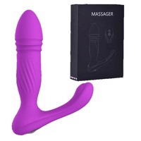 Großhandel Prostata-Massagegerät 10 Frequenzen Doppelkopf Fernbedienung Einziehbar Tragbar Vibrierendes Männliches Sexspielzeug für Männer