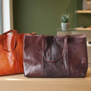 Natural Crafts - Bolso de mano de piel auténtica para mujer, con cremallera, gran capacidad, resistente al agua, ligero, moderno, para compras y viajes - Product Image 1