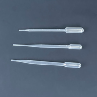 Pipettes de laboratoire jetables en plastique 1/2/3/5/10mL transparentes avec compte-gouttes de liquide Pasteur à transfert gradué