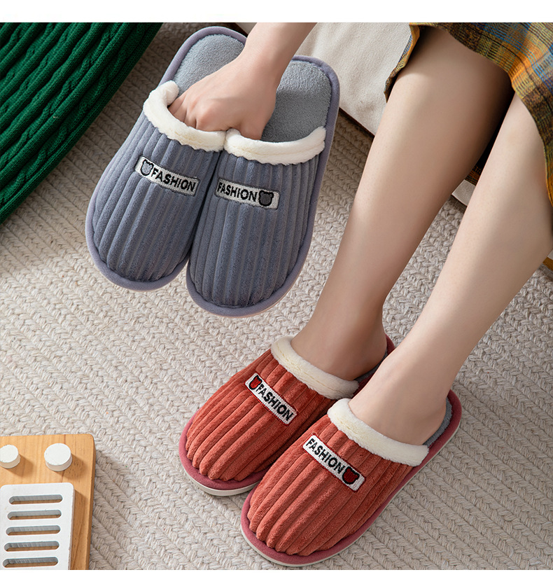 Cheap Wholesale Cute House Slippers Women Bedroom Indoor Plush Slippers Unisex
