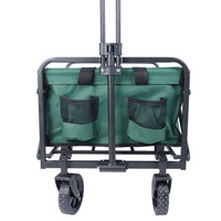 Chariot de camping pliable avec poignée réglable Poussette pliable d'extérieur de grande capacité supportée OEM pour le shopping Vente en gros