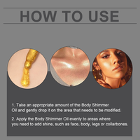 Huile Corporelle Scintillante MLM OEM pour une Peau Éclatante et Lumineuse, Idéale pour les Soirées, Spectacles de Danse, Effet Longue Durée et Glamour