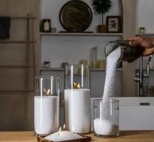 Vendite calde vasi di cera di sabbia di diverse dimensioni vasi di vetro candele <span class=keywords><strong>vaso</strong></span> - Product Image 3